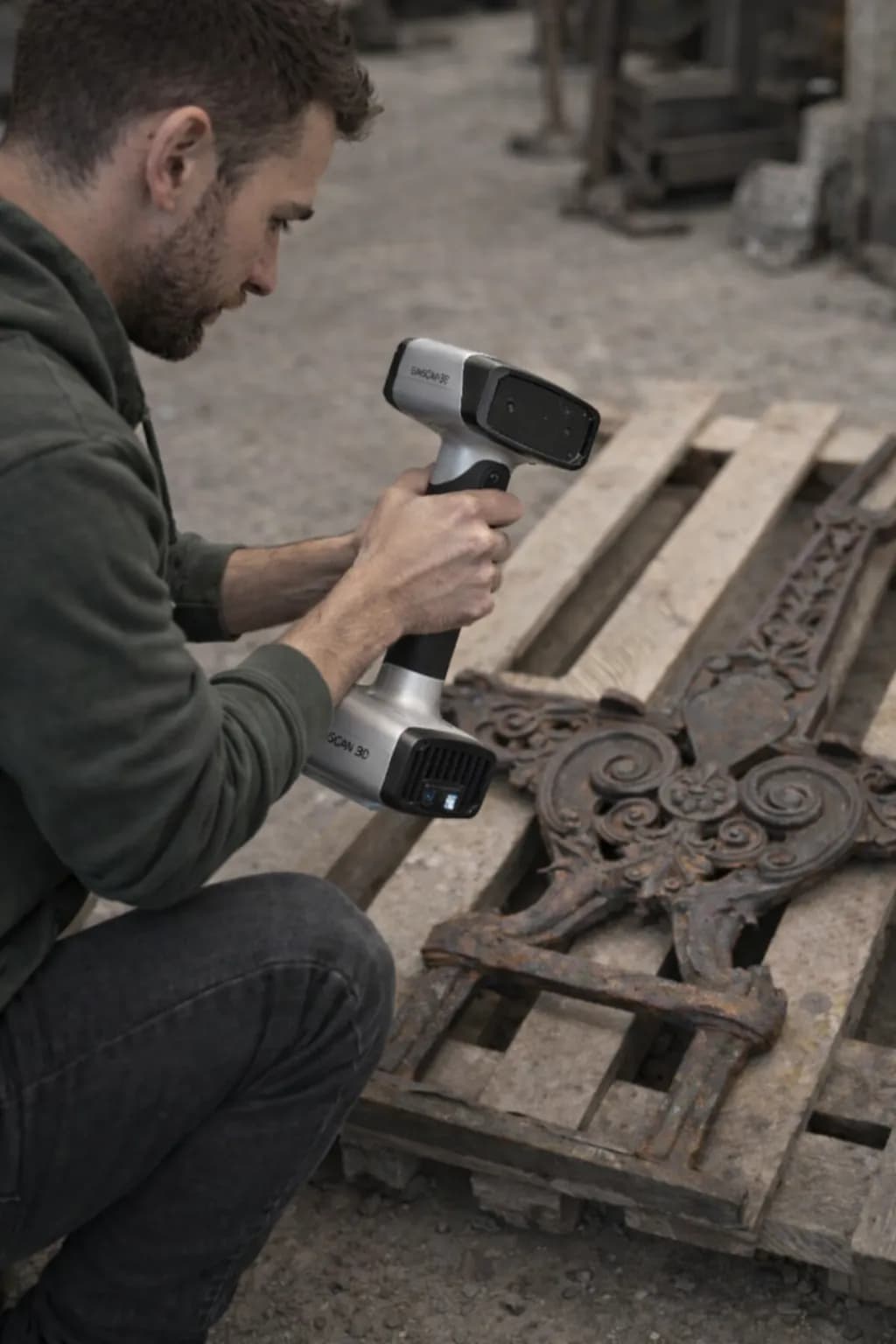 3D-Scan des existierenden Teils 1