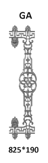 Geländer, kunstvoll gestaltetes Gusseisen-Geländer