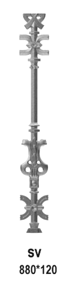 Geländer, kunstvoll gestaltetes Gusseisen-Geländer