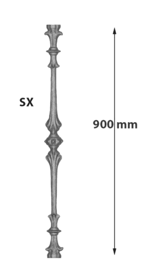 Geländer, kunstvoll gestaltetes Gusseisen-Geländer