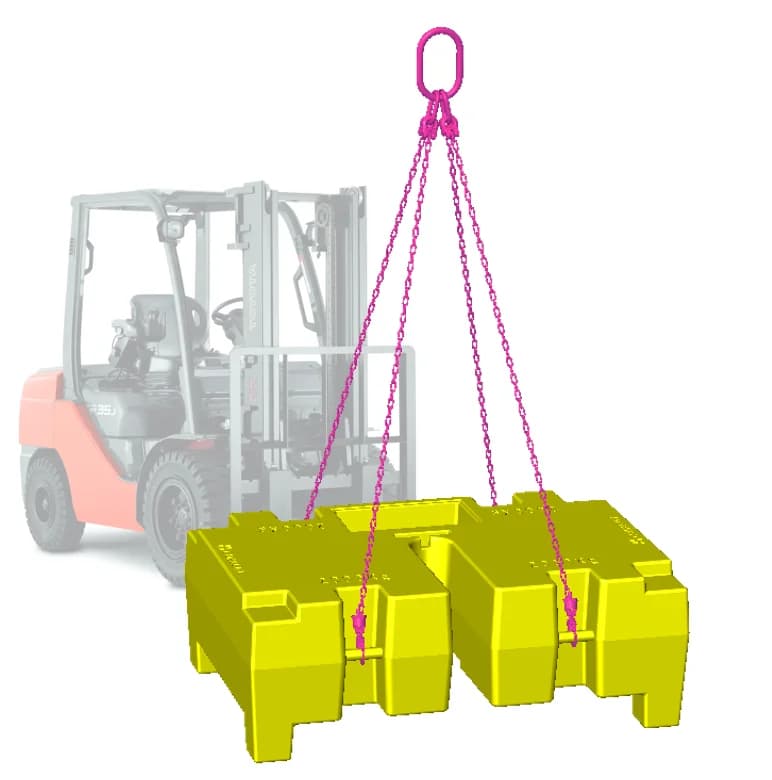 Masse Laste VGP von 2000 KG