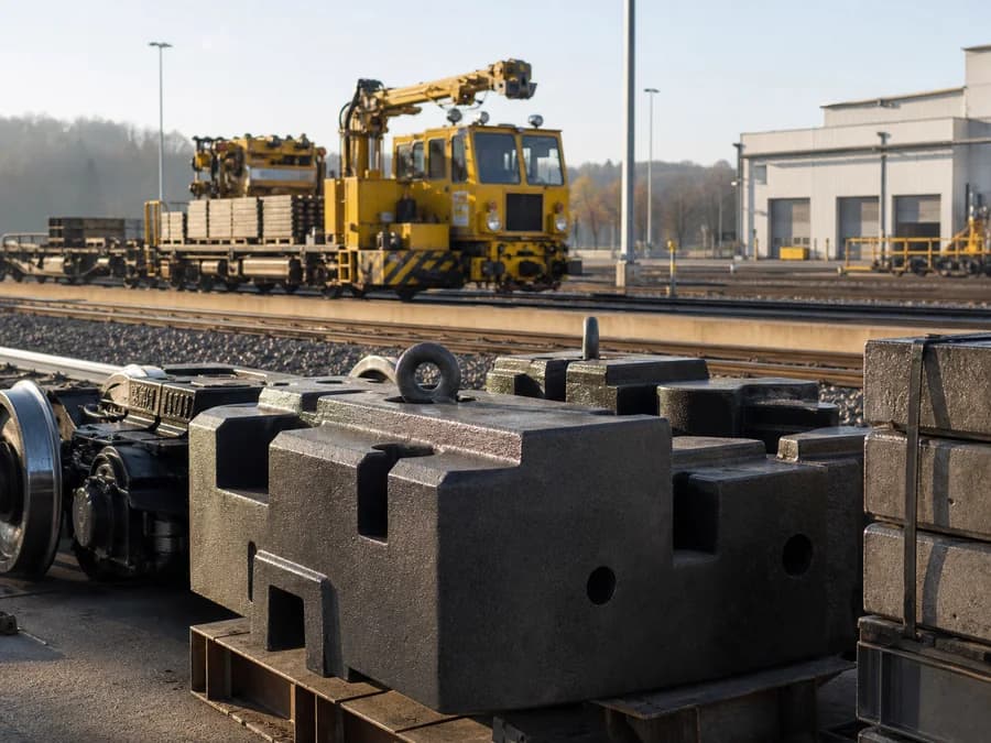 Eisenbahnbau und Gegengewichte aus Gusseisen