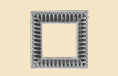 Versteckter Pfosten aus Gusseisen und kunstvoll geschmiedetem Eisen - Ref: 324