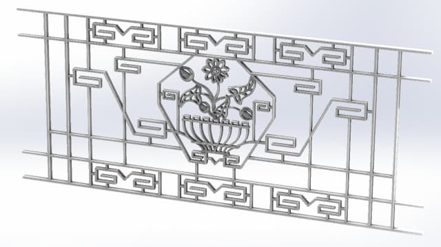 Balkongitter, Geländer aus Gusseisen — Ref JO