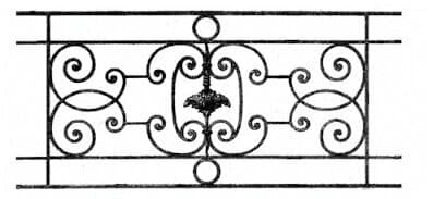 Balkongitter, Geländer aus Gusseisen — Ref UI