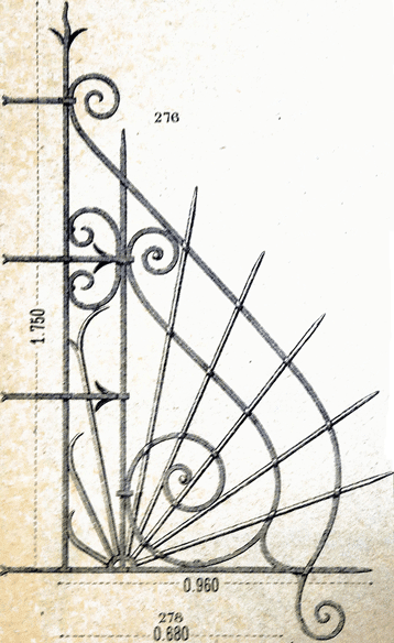 Trennwand aus Gusseisen Loiselet - 1. Modell