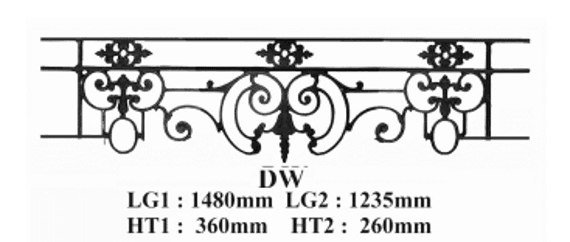 Fensterstütze aus Gusseisen — Ref. DW