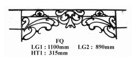 Fensterstütze aus Gusseisen — Ref. FQ