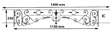 Fensterstütze aus Gusseisen — Ref. IC