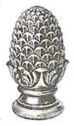 Treppenball - Runde Basis Tannenzapfen