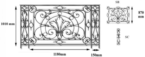  Balustraden, Baluster und Geländer aus Guss und Schmiedeeisen_Vogelchen_sb-sc