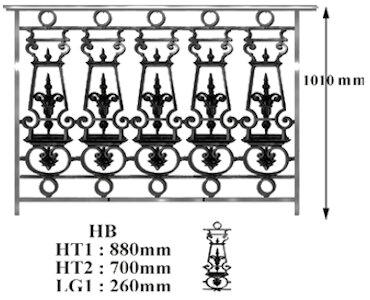  Balustraden, Baluster und Geländer aus Guss und Schmiedeeisen_Vogelchen_hb