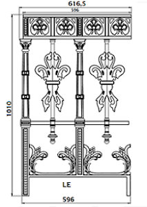  Balustraden, Baluster und Geländer aus Guss und Schmiedeeisen_Vogelchen_le