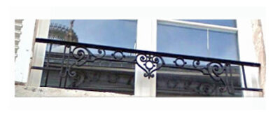 Geländer, Fensterstangen und Fenstergeländer aus Guss und Schmiedeeisen_Vogelchen_bl