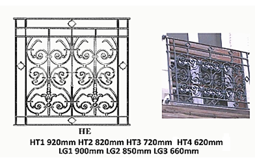 Balustrade Baluster Geländer gusseisen schmiedeeisen HE