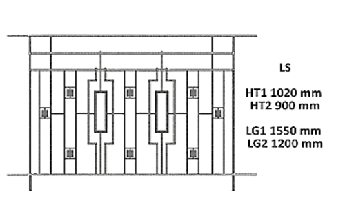 Balustrade Baluster Geländer gusseisen schmiedeeisen LS