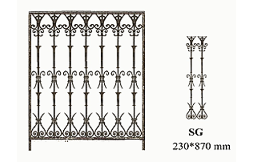 Balustrade Baluster Geländer gusseisen schmiedeeisen SG