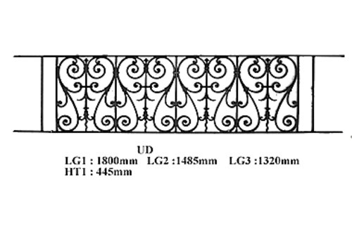 Balkongeländer Geländer Balustrade UD