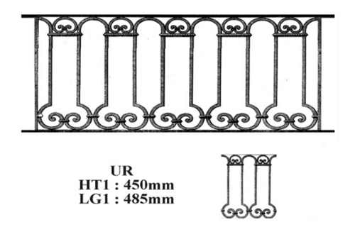 Balkongeländer Geländer Balustrade UR