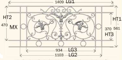 Balkongeländer Geländer Balustrade MX